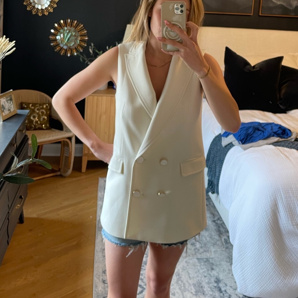 Zara cream vest